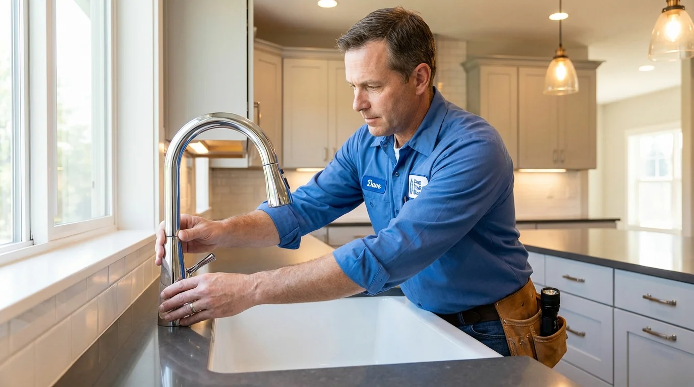 Kitchen faucet installation by Johns Plumbing LLC in Denham Springs